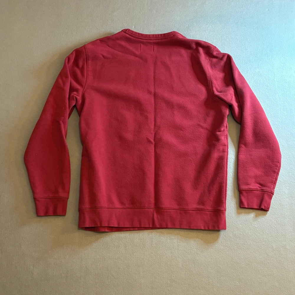 Lands End Serious Sweats Red Crewneck Sweatshirt Mens Large Tall L/T 42-44